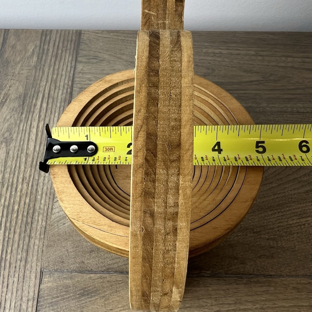 Cat Shaped Folding Collapsible Wooden Basket Catch All Bowl Decor 9" Tall - Picture 8 of 8